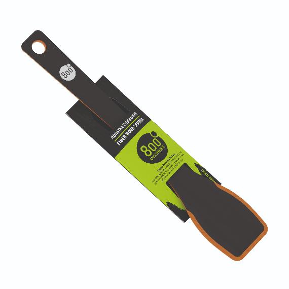 Лопатка удлиненная черная 800 Degrees Fiber Wood Premium Spatula